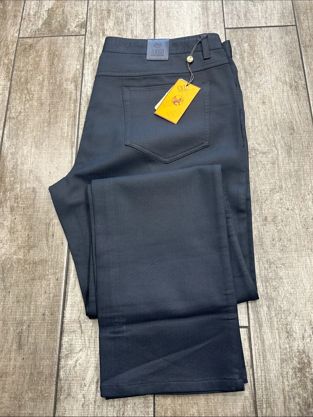 Enzo Tovare Men's Dark Navy Stretch Jeans Pants NWT size 40